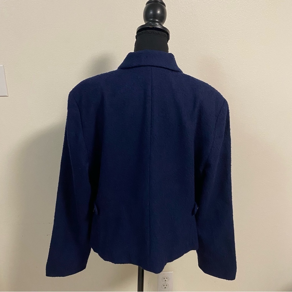 Pendleton Wool Blend Jacket Navy Size 18 - image 2